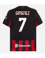 Moške Nogometnih dresov AC Milan Santiago Gimenez #7 Domači 2025-26 Kratki rokavi